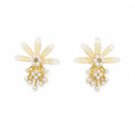 Load image into Gallery viewer, Ivory Bow Pearl Branch Drop Earrings
