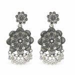 Load image into Gallery viewer, Zara Silver Bloom Drop Earrings
