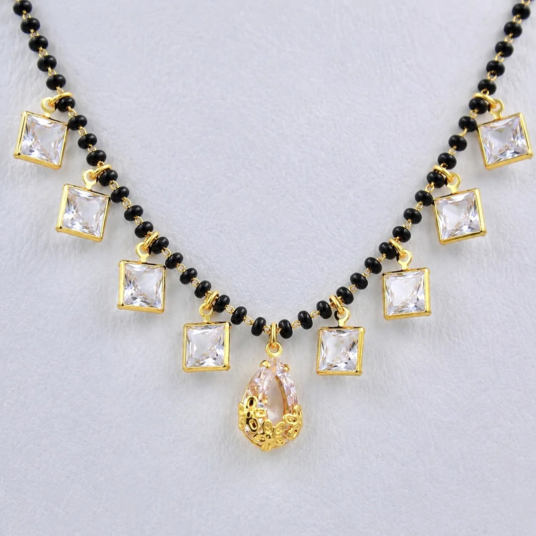 Ruvique Crystal Charm Mangalsutra