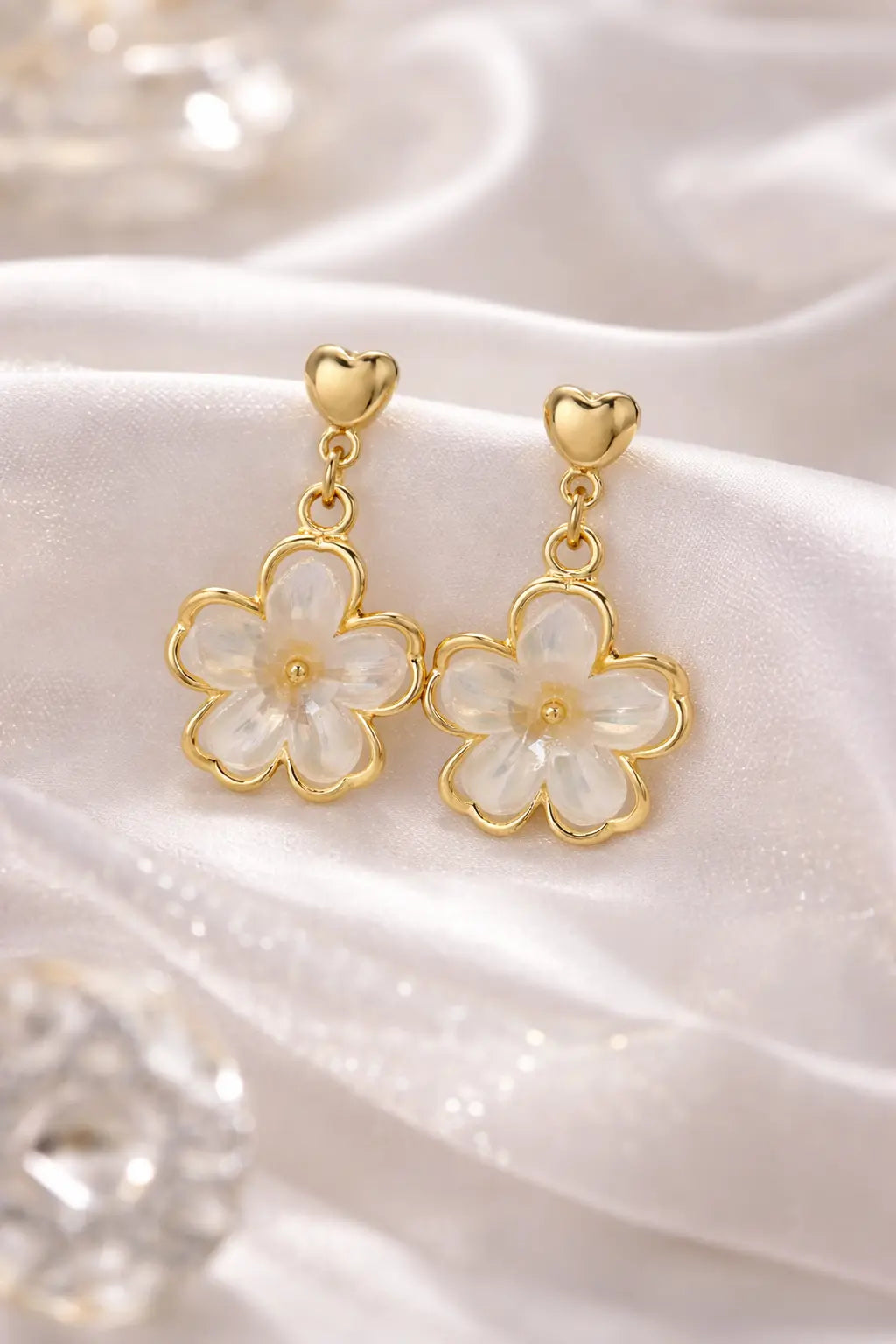 Cute Petal Glow Drop Earrings