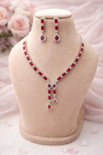 Load image into Gallery viewer, Ruvique AD Ruby Elegance Necklace Set
