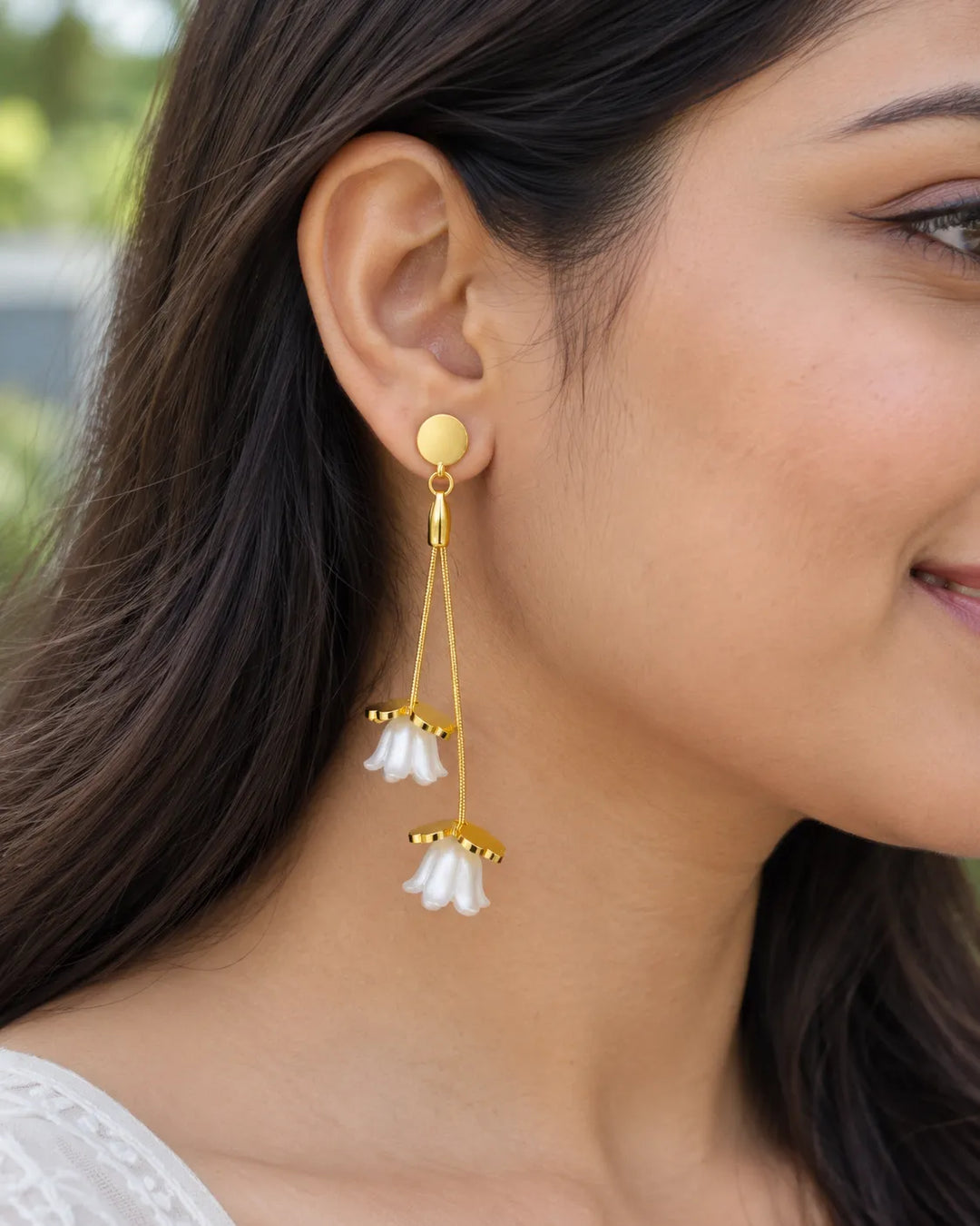 Ruvique Lily of the Valley Chain Drop Earrings