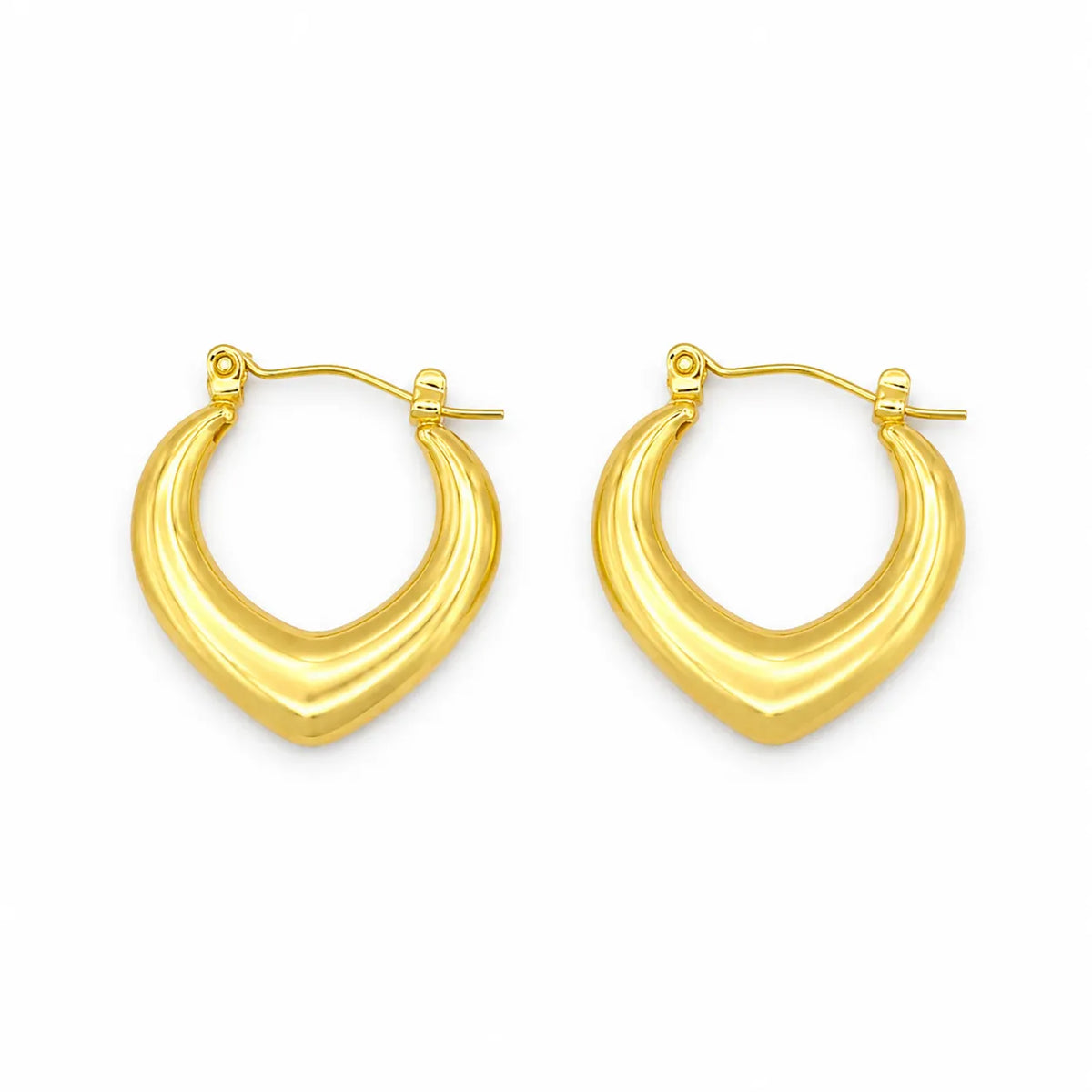 Aurum sculpted crescent hoop earrings