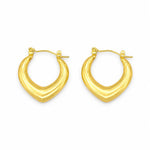 Load image into Gallery viewer, Aurum Sculpted Crescent Hoop Earrings

