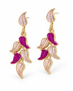 Load image into Gallery viewer, Ruvique Pastel Leaf Cascade Drop Earrings
