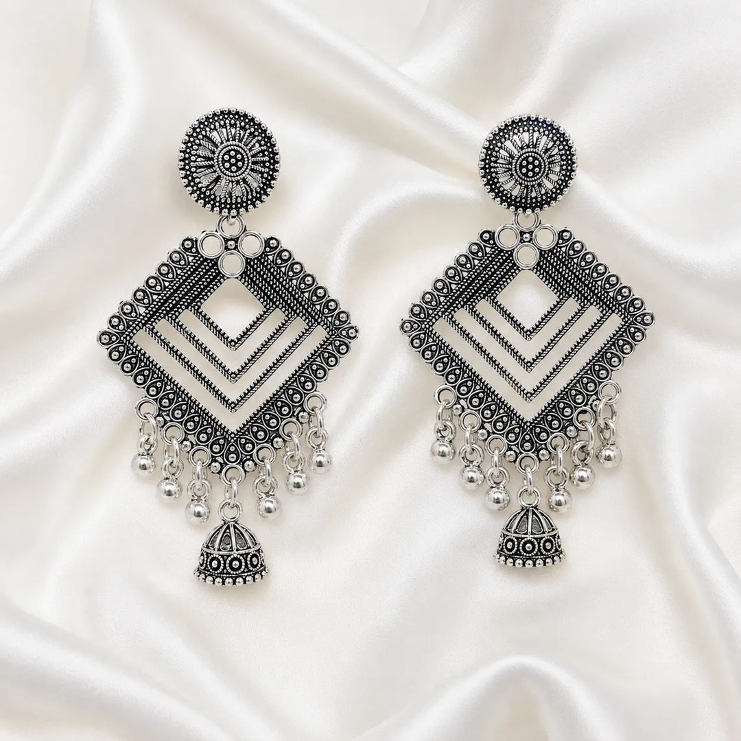 Oxidised Kite Jhumka Earrings