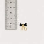 Load image into Gallery viewer, Black Bow Pearl Cherry Earrings
