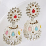 Load image into Gallery viewer, Multicolour Meenakari Jhumka Earrings
