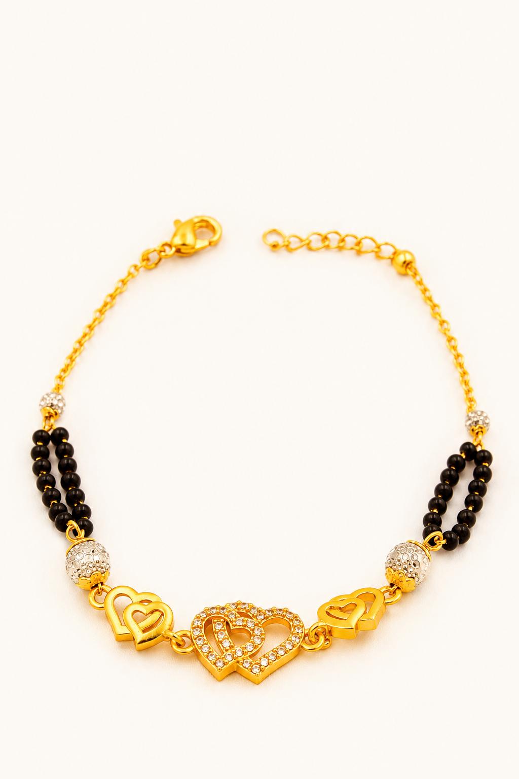CZ Heart Mangalsutra Bracelet