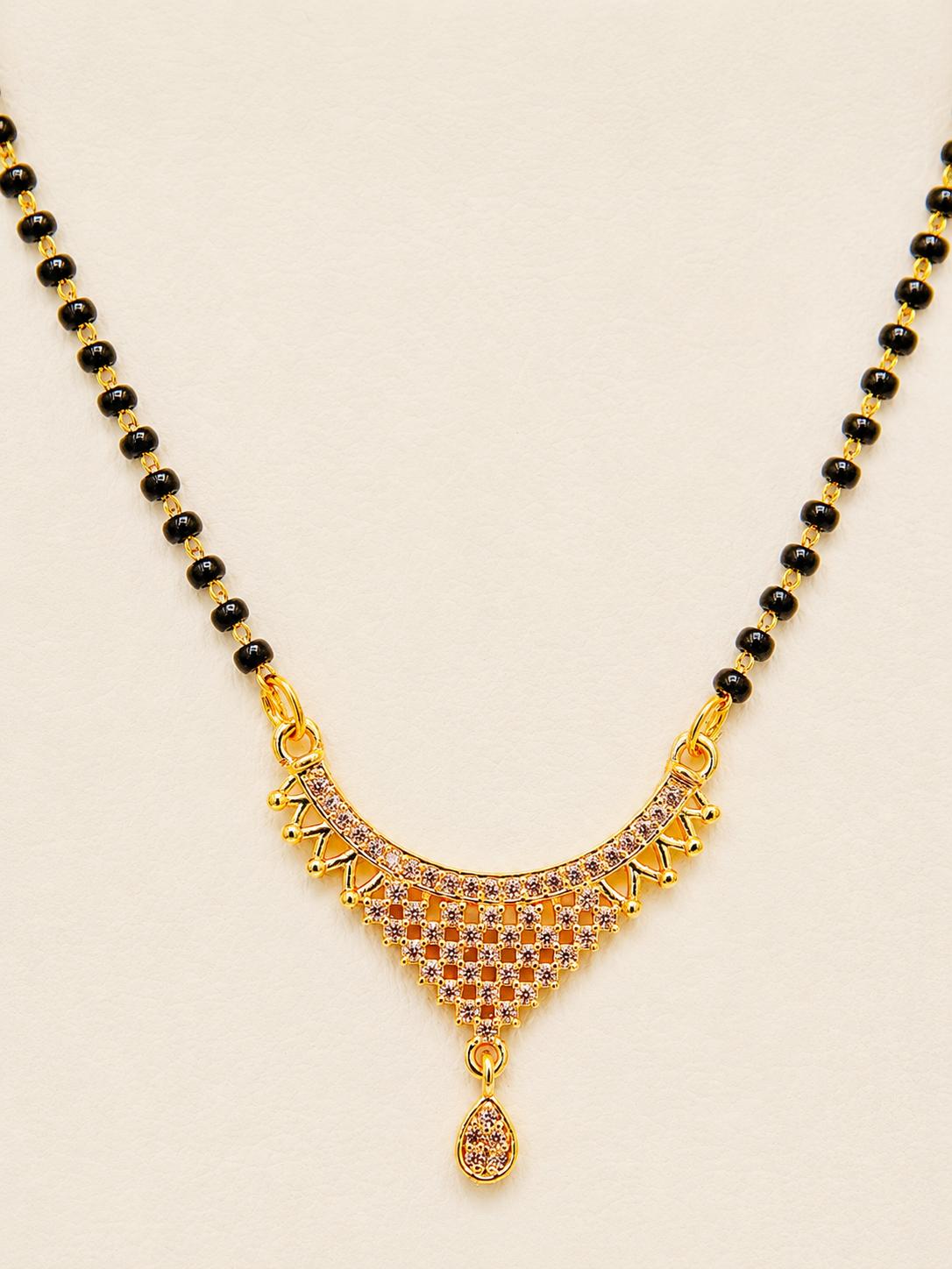 Diamond crescent mangalsutra
