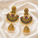 Load image into Gallery viewer, Heritage Chandbali Jhumka Earrings
