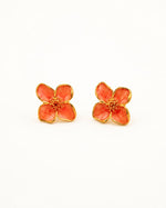 Load image into Gallery viewer, Coral Bloom Enamel Stud Earrings
