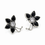 Load image into Gallery viewer, Floral Oxidised Stud Earrings
