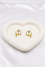 Load image into Gallery viewer, Crystal Star Huggie Drop Earrings
