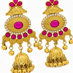 Load image into Gallery viewer, Antique Pink Chandbali Earrings
