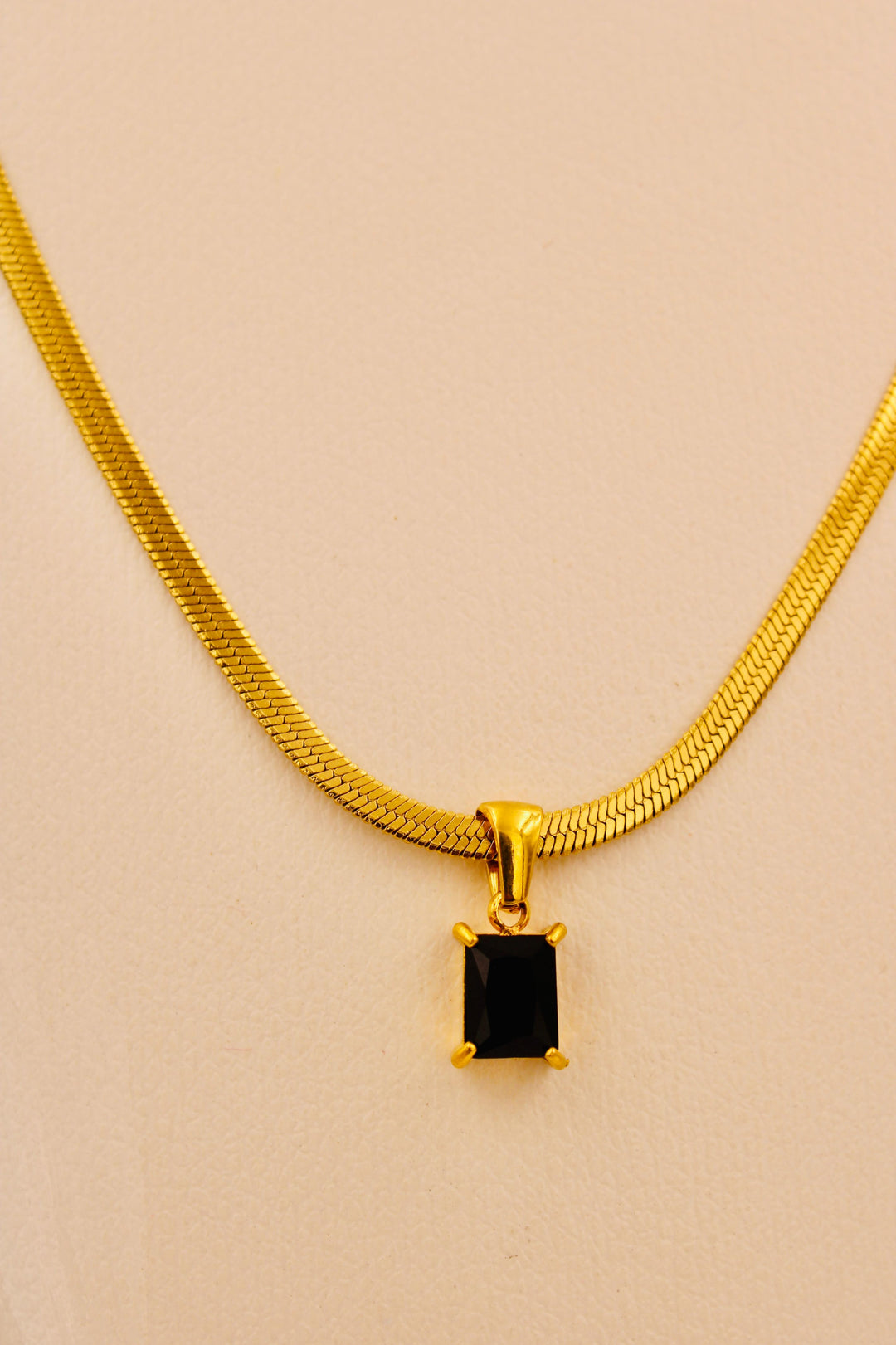 Midnight Baguette Necklace