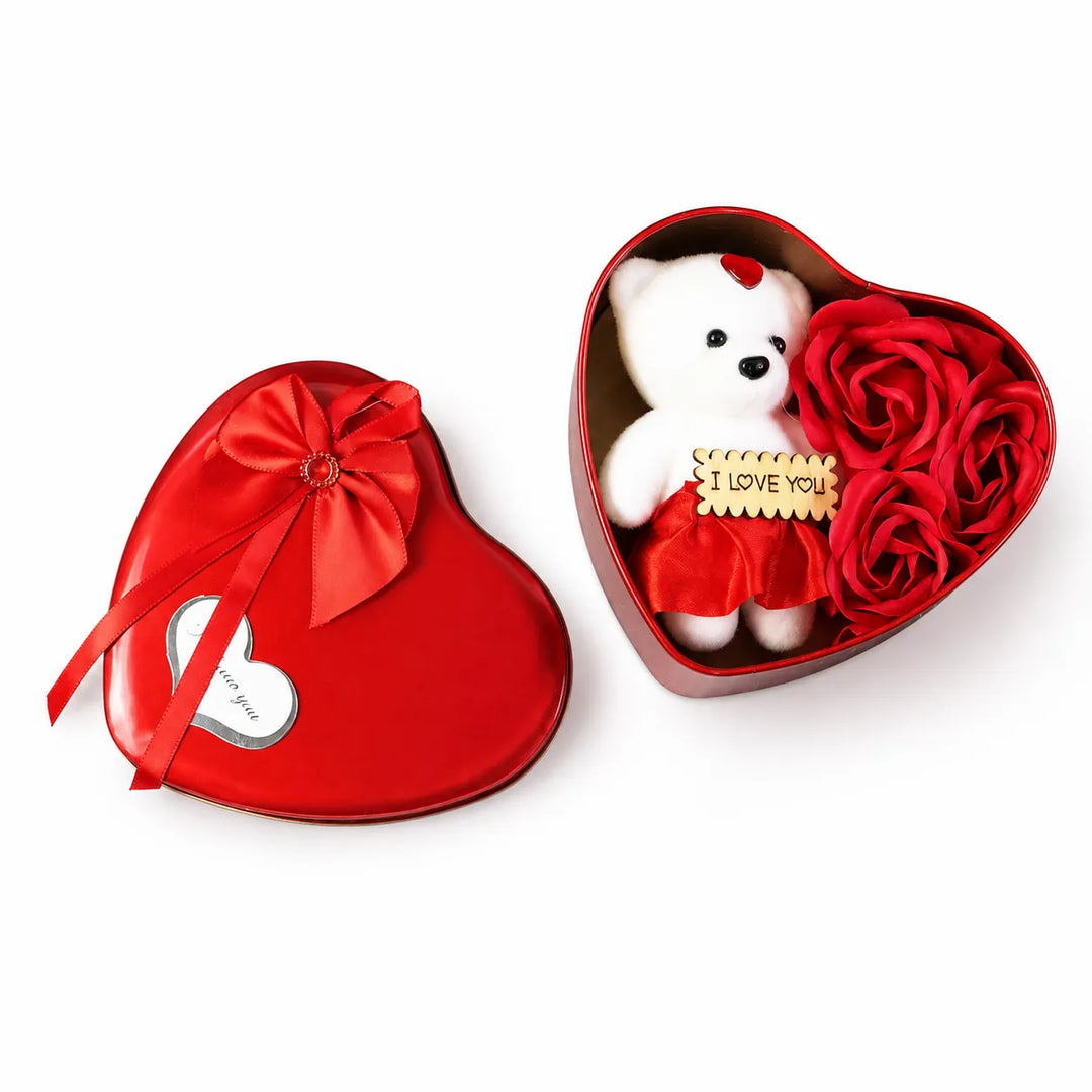 Teddy & Rose Heart Gift Box