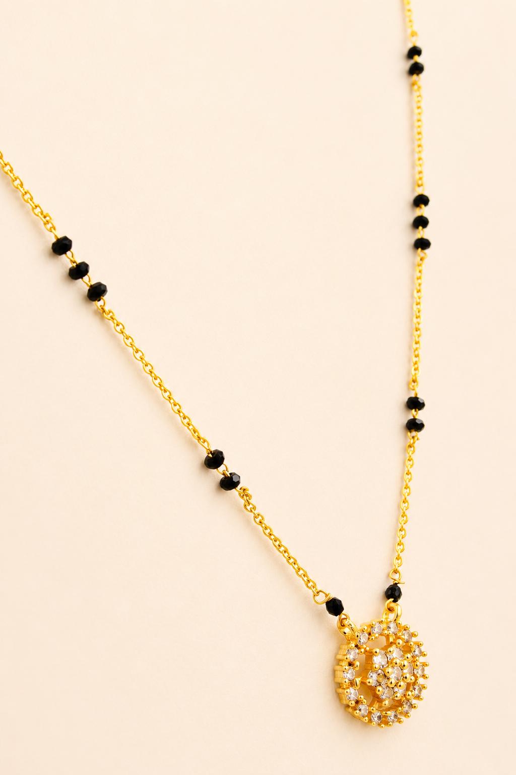 Double Ring Pavé Mangalsutra