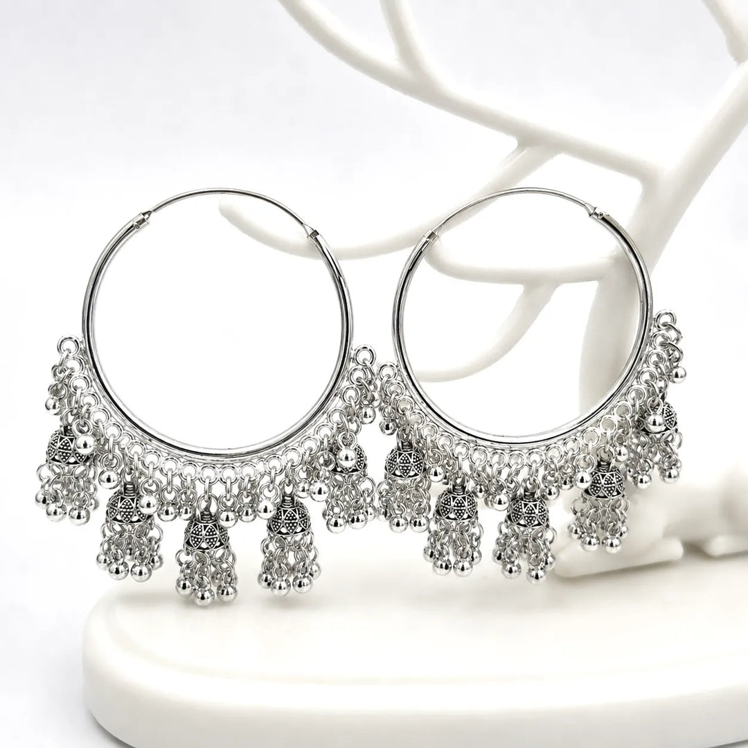 Chandbali Jhumka Hoop Earrings