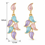 Load image into Gallery viewer, Ruvique Pastel Leaf Cascade Drop Earrings

