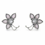 Load image into Gallery viewer, Floral Oxidised Stud Earrings
