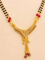 Load image into Gallery viewer, Ruby Bead Filigree Mangalsutra
