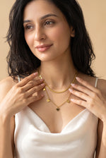 Load image into Gallery viewer, Heart Charm Herringbone Layer Necklace
