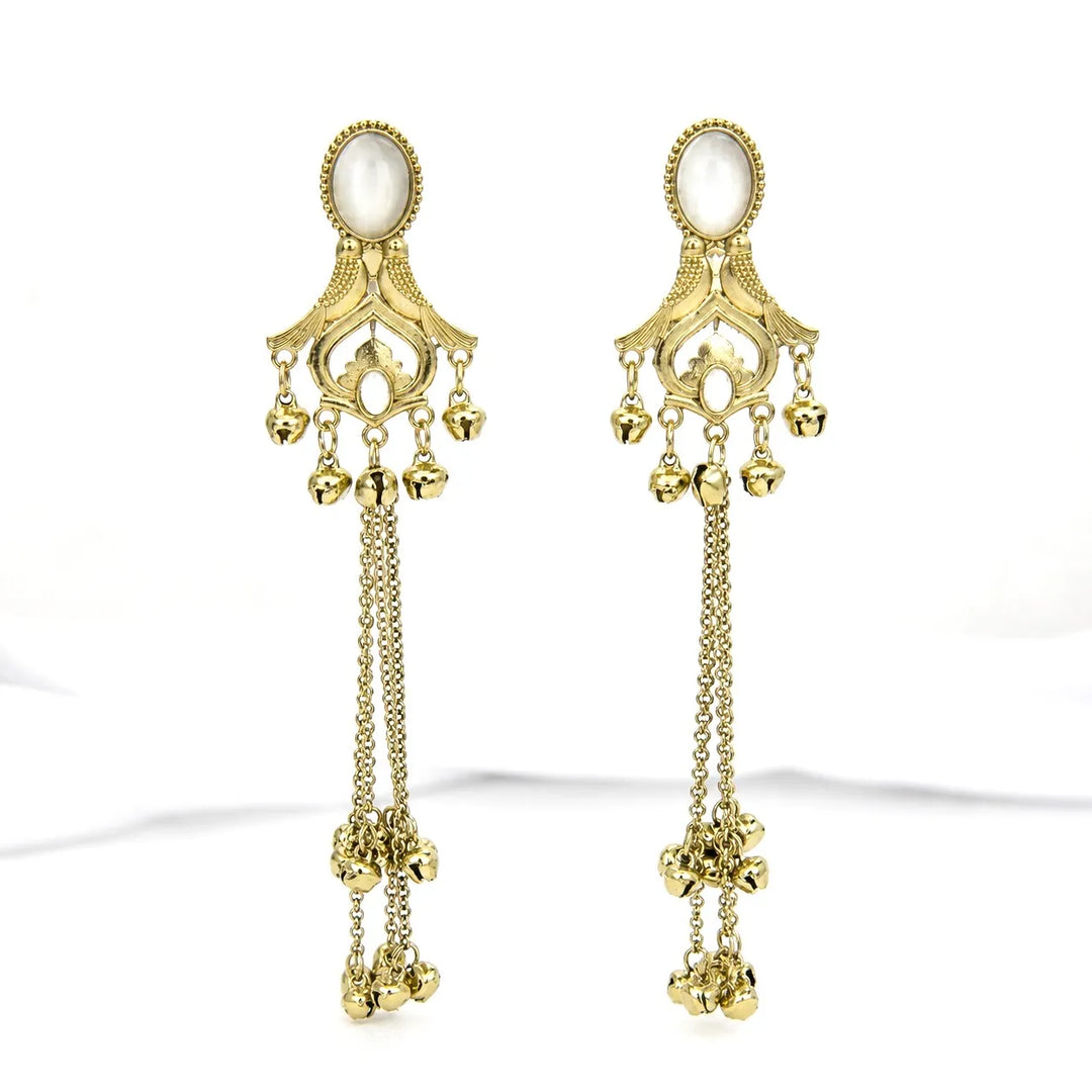 Twin Bird Kashmiri Zumka Earrings