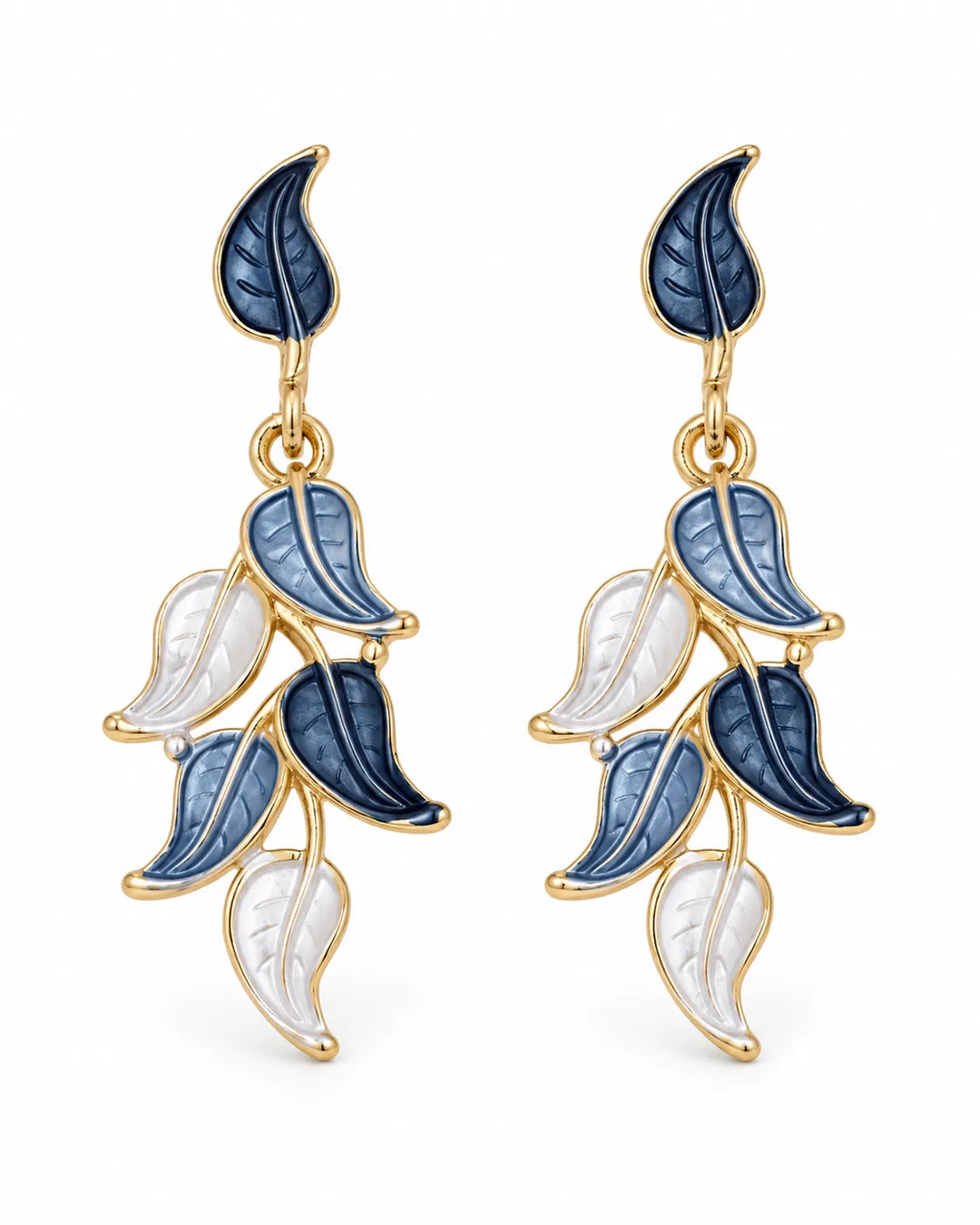 Ruvique Pastel Leaf Cascade Drop Earrings