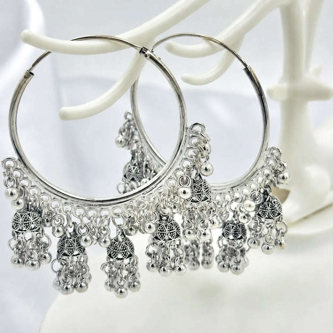 Chandbali Jhumka Hoop Earrings