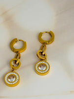 Load image into Gallery viewer, Golden Orbit Link Earrings
