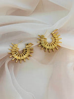 Load image into Gallery viewer, Aurelia Sunburst Hoops
