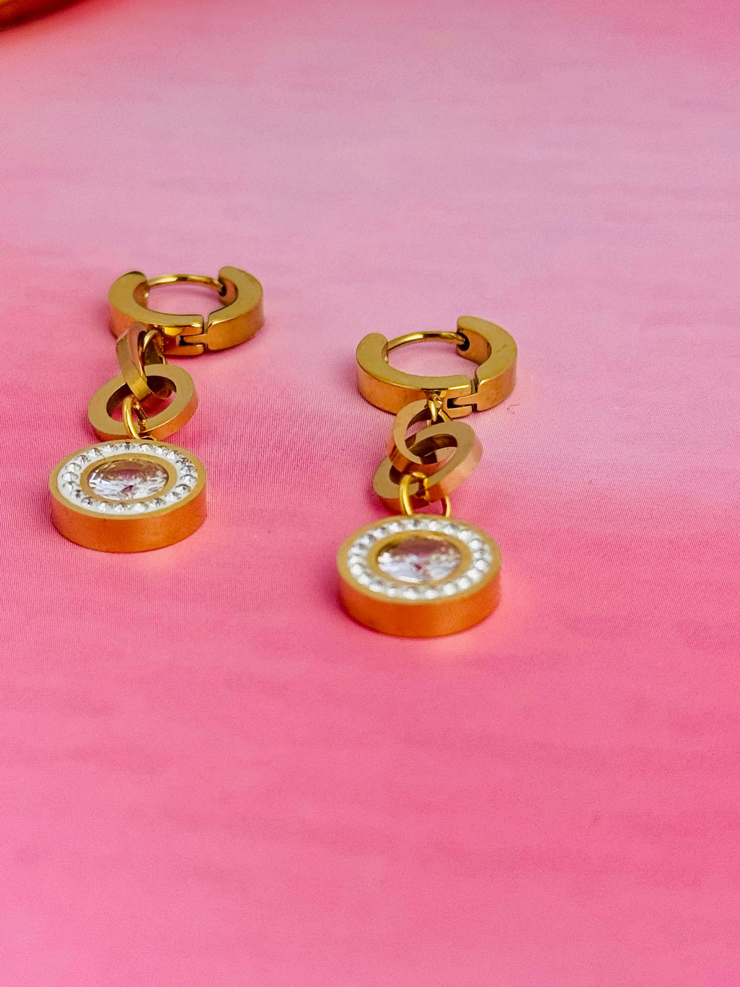 Golden Orbit Link Earrings