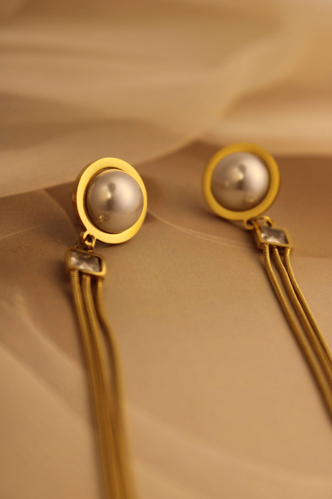 Moonlight Pearl Drape Drops
