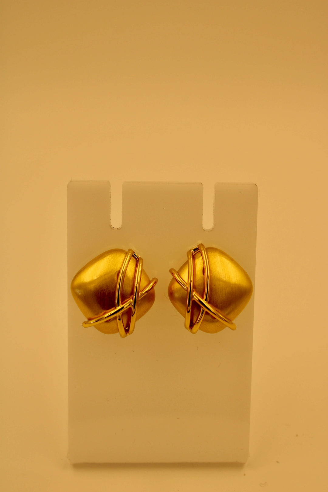Ruvique Golden Orbit Dome Earings