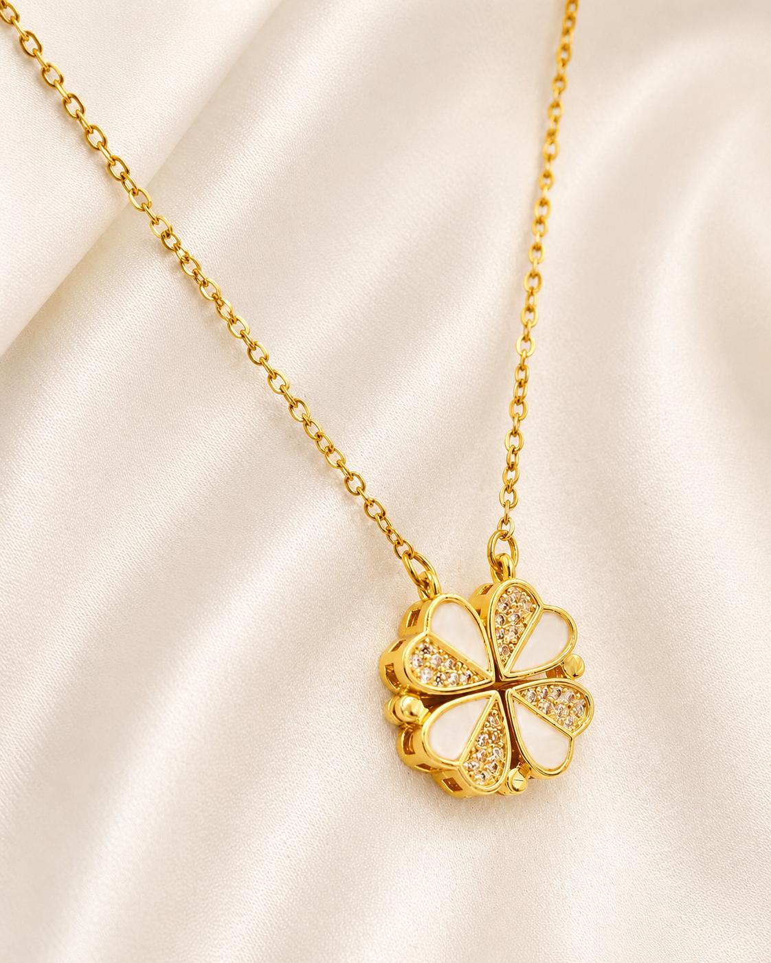 Hearts in bloom necklace