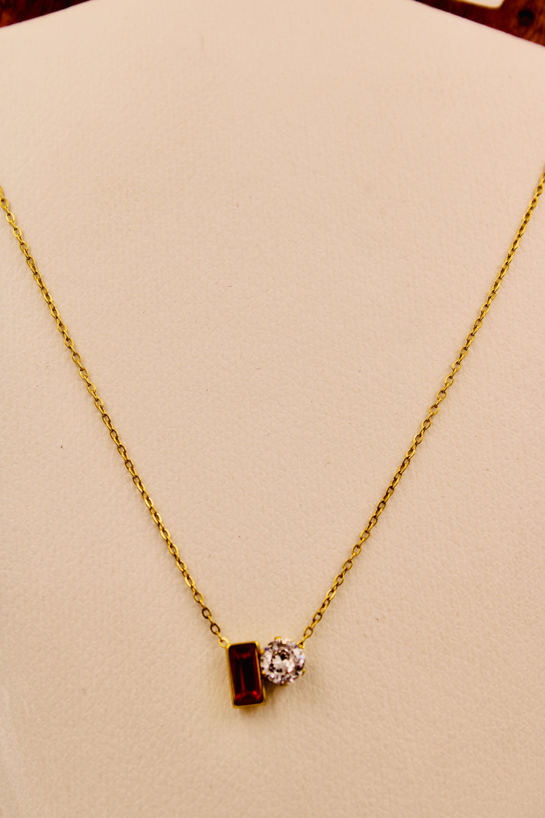Crimson Gem Duo Necklace