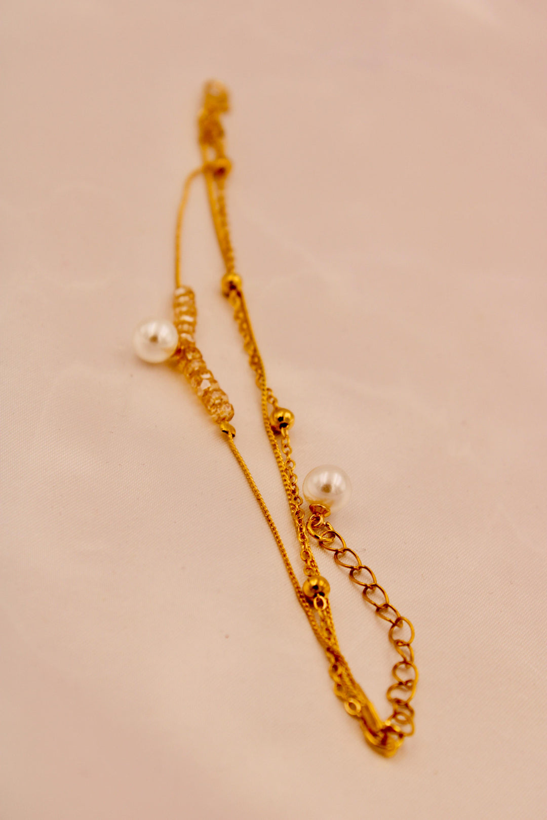 Pearl & Topaz Multi-Chain Bracelet