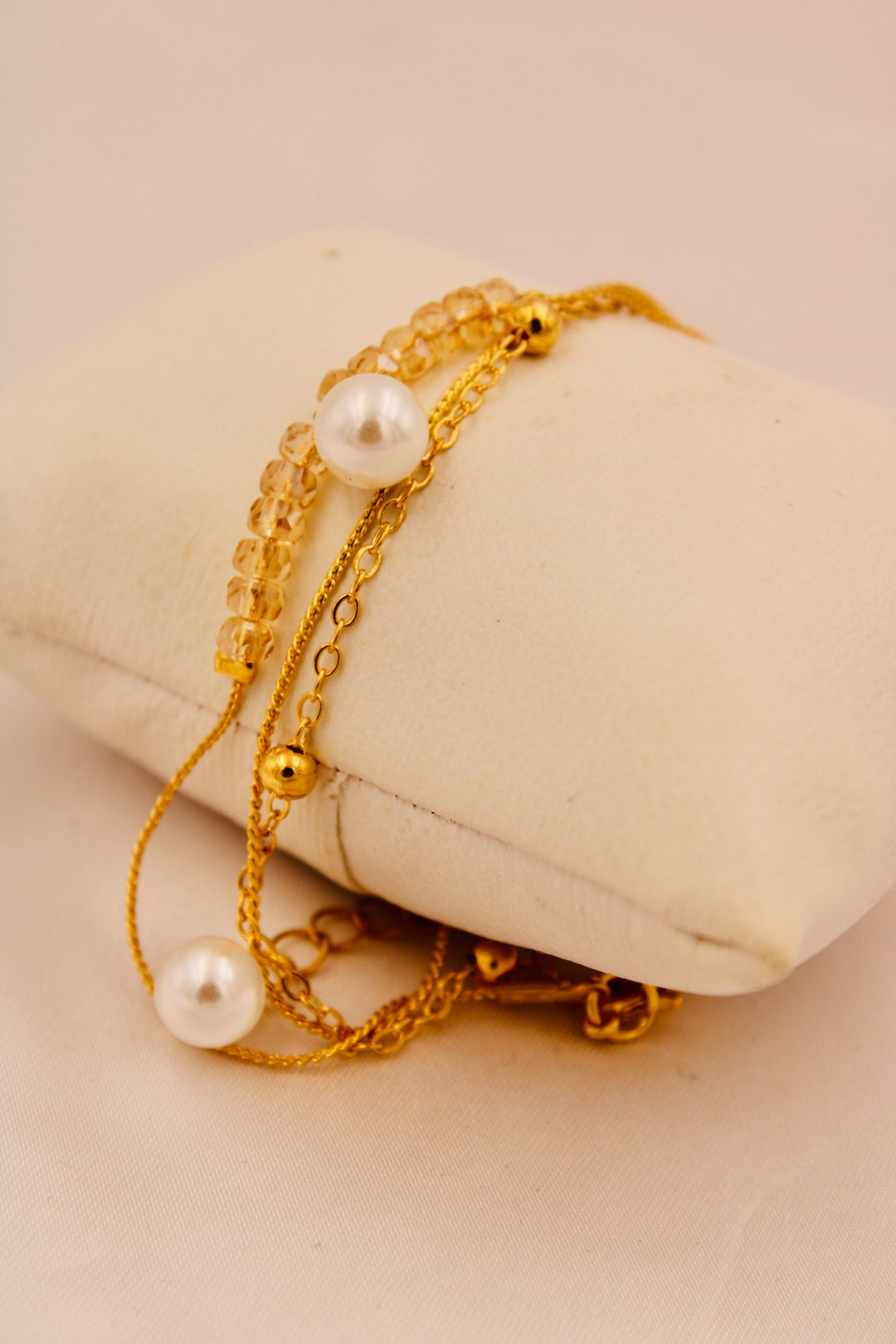 Pearl & Topaz Multi-Chain Bracelet