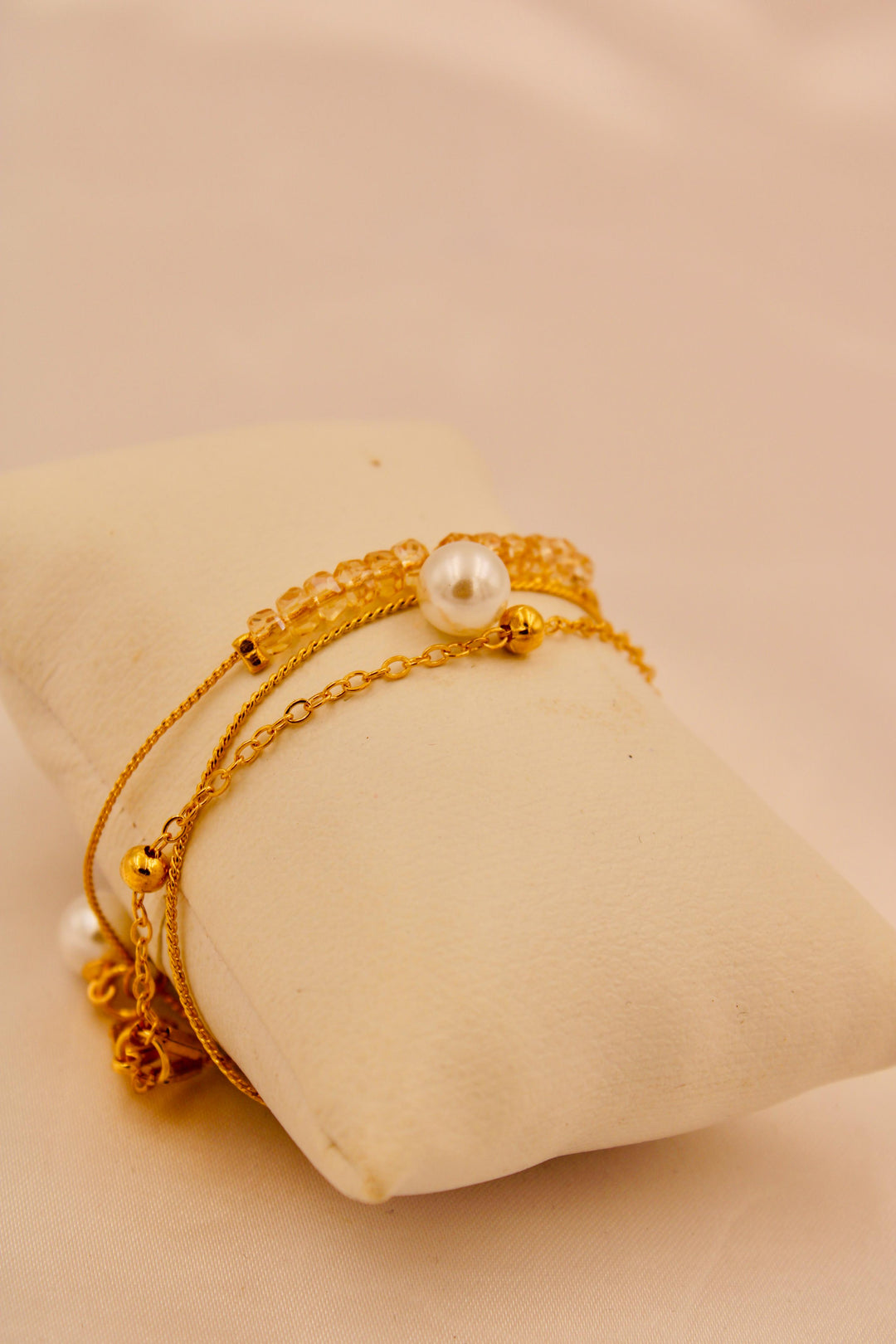 Pearl & Topaz Multi-Chain Bracelet