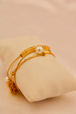 Load image into Gallery viewer, Pearl &amp; Topaz Multi-Chain Bracelet
