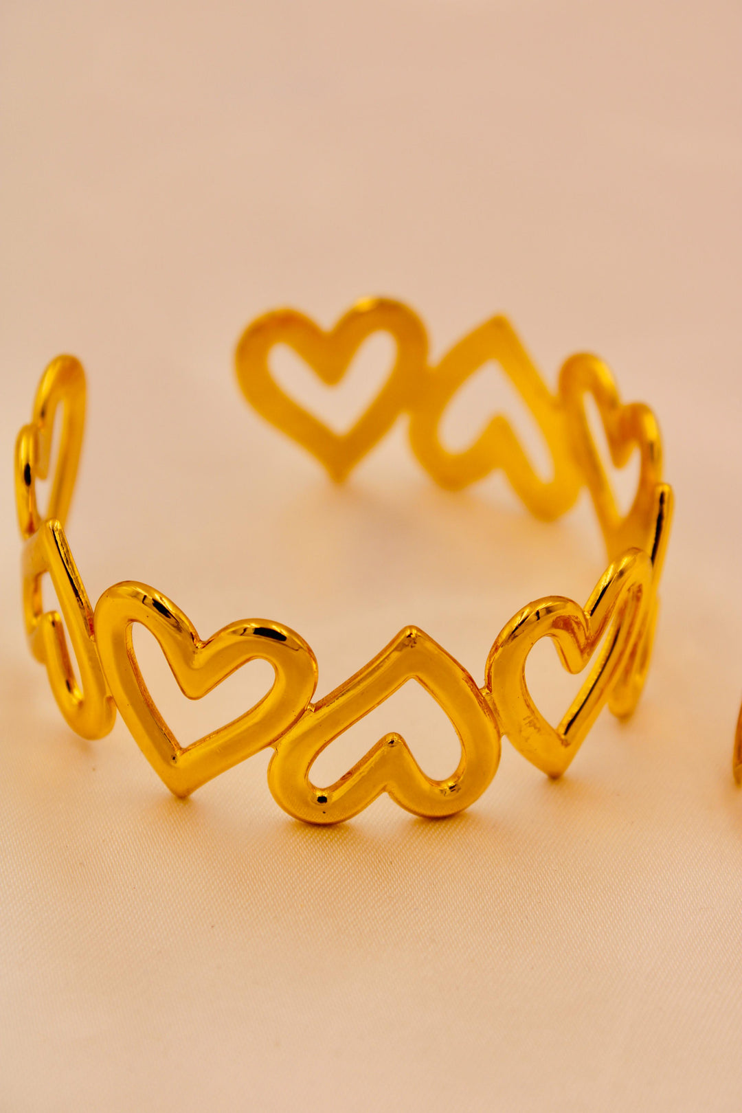 Golden Hearts Cuff & Ring Set
