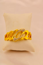 Load image into Gallery viewer, Golden Link Crystal Cuff
