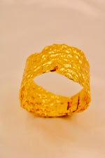 Load image into Gallery viewer, Textured Gold Statement Cuff
