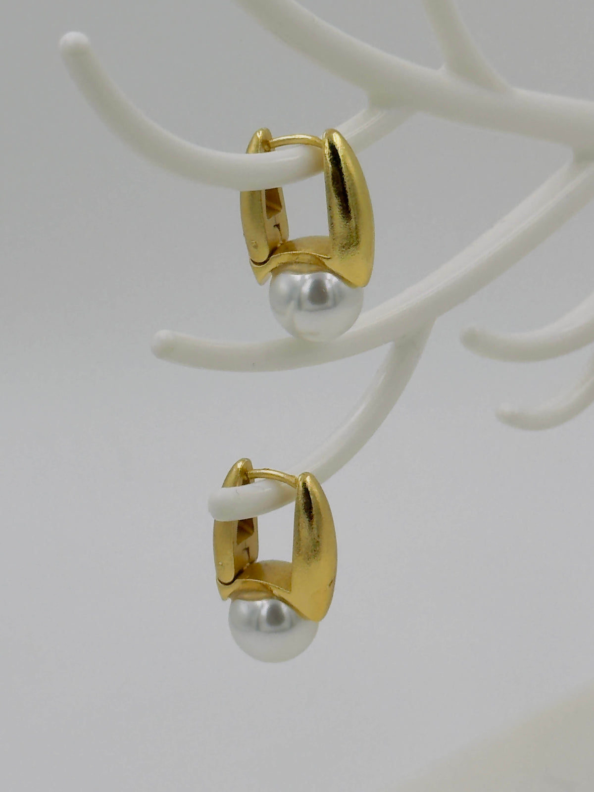 Celeste pearl hoops