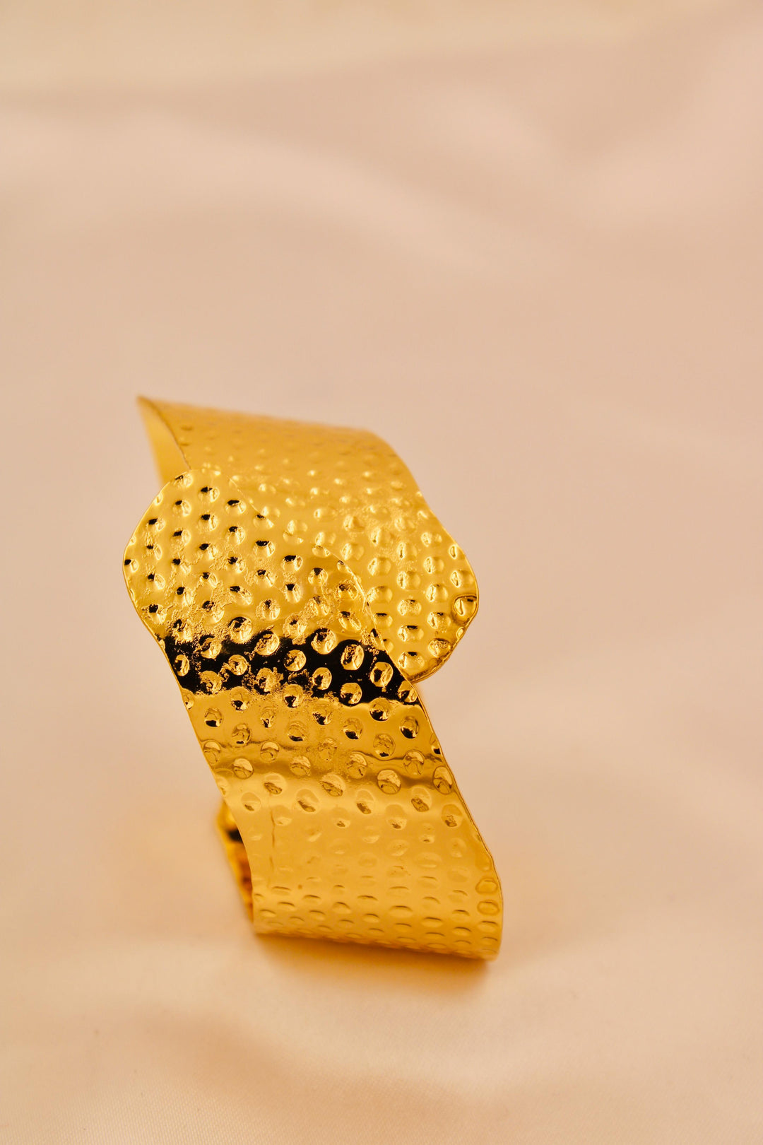 Golden Dotted Overlap Wide Cuff