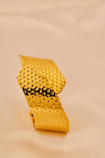 Load image into Gallery viewer, Golden Dotted Overlap Wide Cuff
