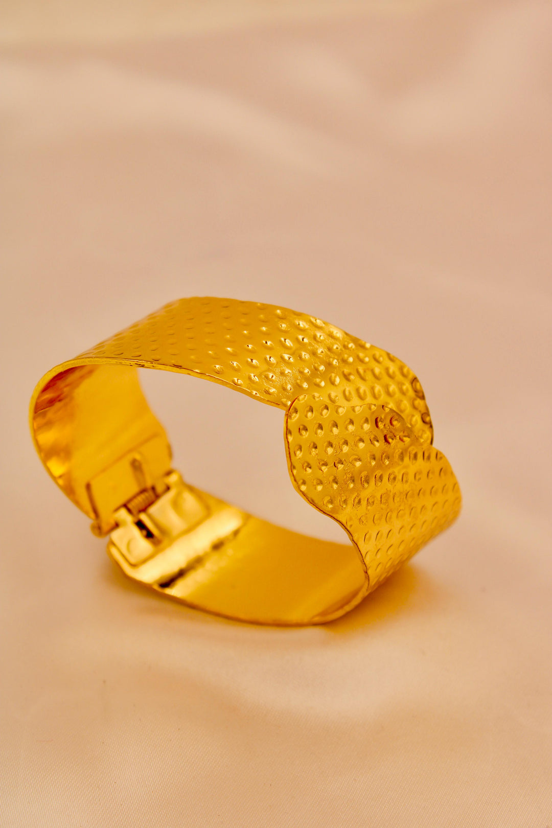 Golden Dotted Overlap Wide Cuff