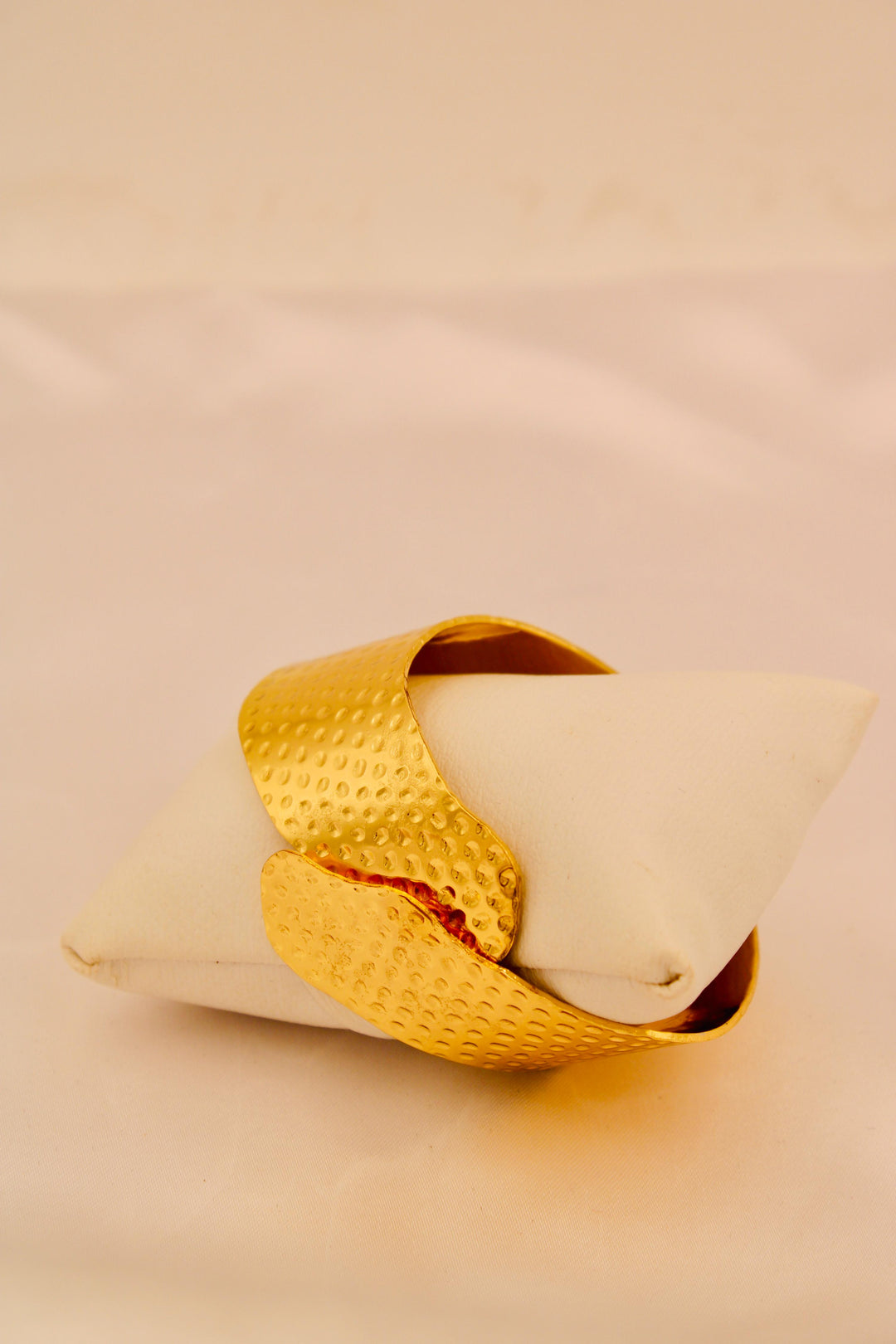 Golden Dotted Overlap Wide Cuff