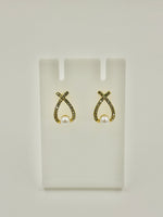 Load image into Gallery viewer, Ruvique Crystal Teardrop Pearl Stud Earrings
